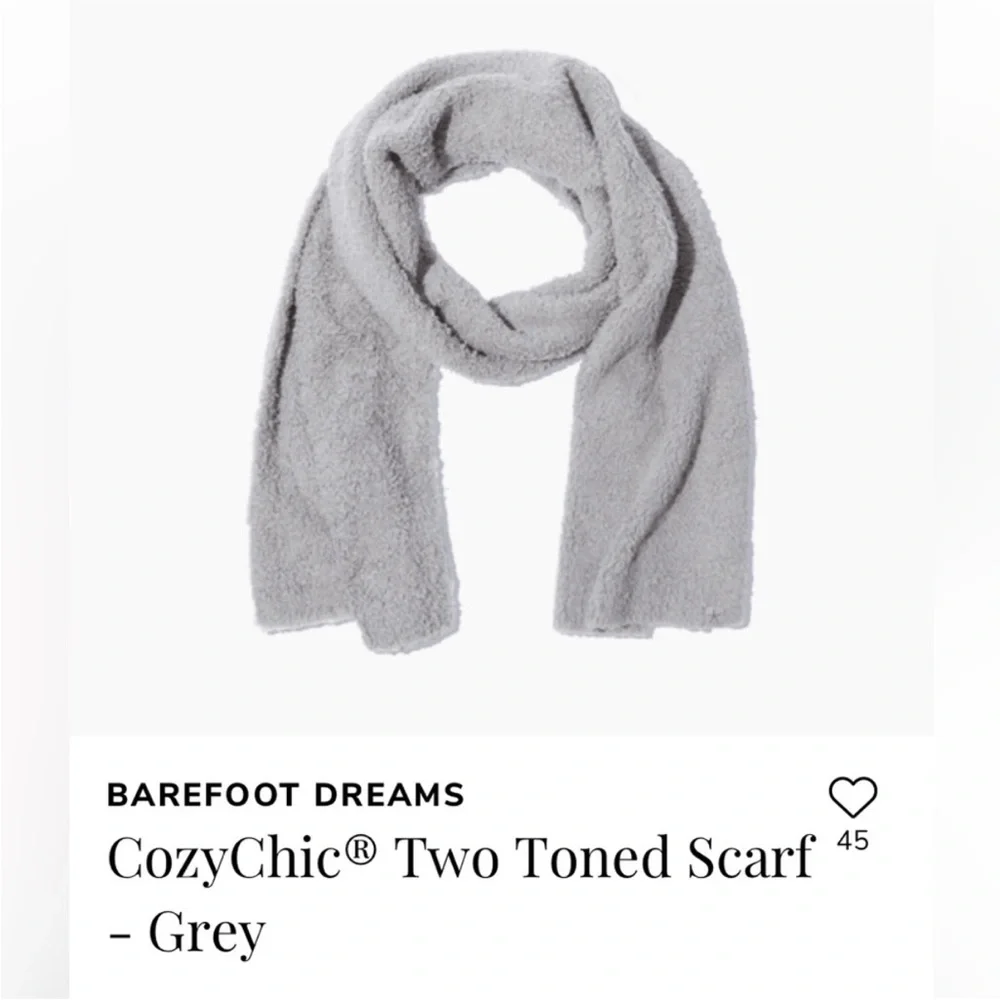 NWT Barefoot Dreams CozyChic Gray Scarf - Picture 2 of 6
